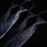 Gravata Skinny Geométrica com Zíper Automática Premium