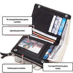 Carteira Masculina de Couro Sparka SK304