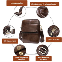 Bolsa Pequena de Couro Masculina Sparka SK789
