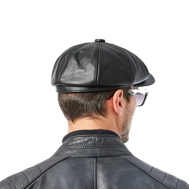 Boina Inglesa Masculina de Couro SK260