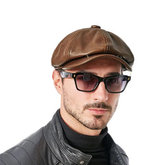 Boina Inglesa Masculina de Couro SK260