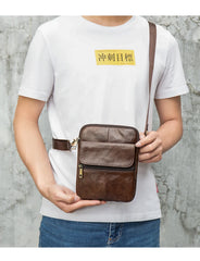 Bolsa Pequena de Couro Masculina Sparka SK789