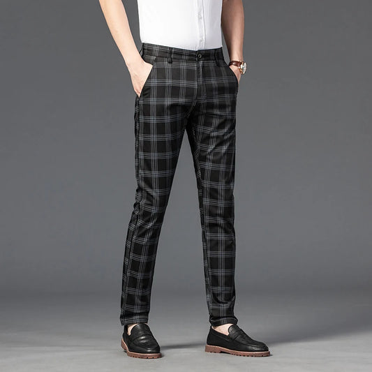 Calças Slim Fit Xadrez Sparka SK2024