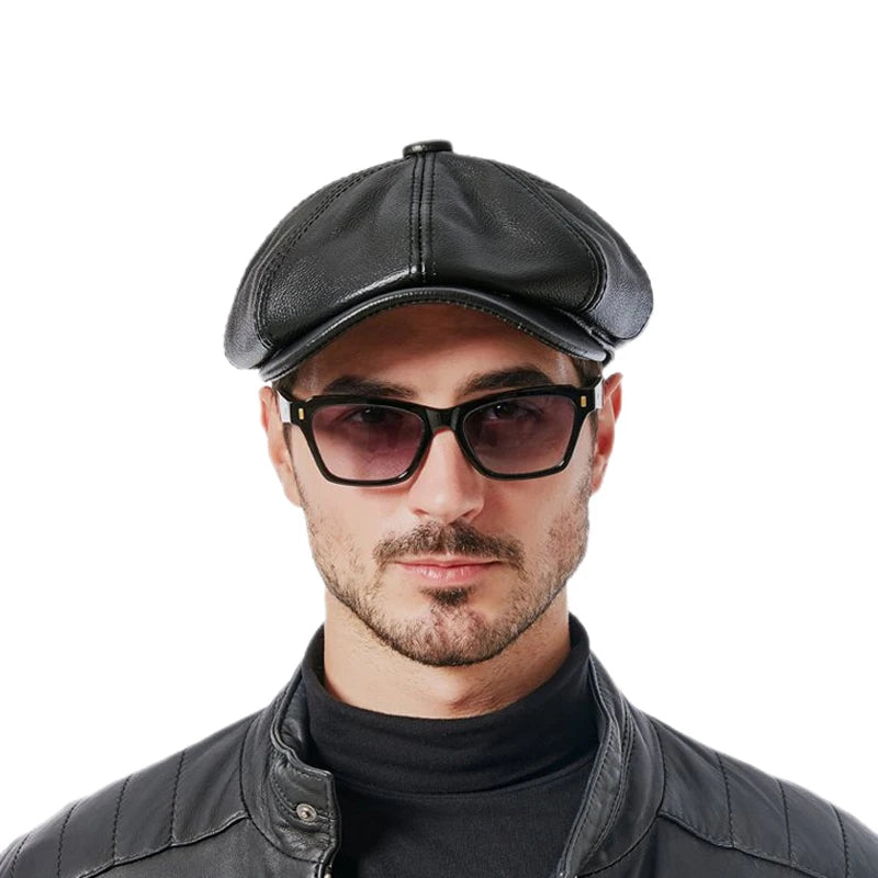 Boina Inglesa Masculina de Couro SK260