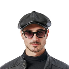 Boina Inglesa Masculina de Couro SK260