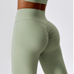 Calça Fitness Flare com Cós Alto e Recorte Estratégico