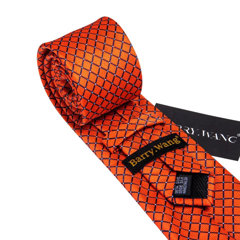 Gravata Jacquard Laranja Seda Sparka SK204