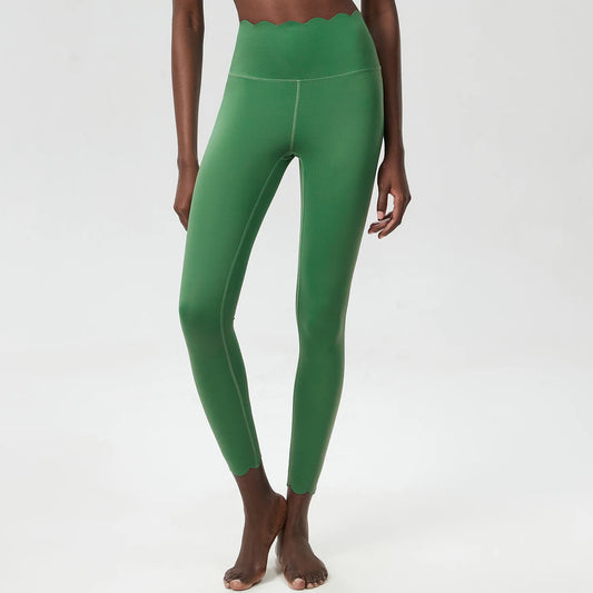 Legging Fitness Cintura Alta com Acabamento Ondulado