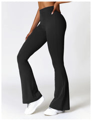 Calça Fitness Flare com Cintura Alta