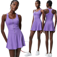 Vestido Esportivo com Shorts Interno e Alças Nadador