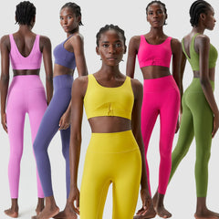 Conjunto Fitness com Top Básico e Legging Cintura Alta