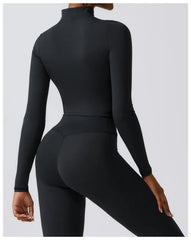 Conjunto Fitness com Jaqueta Zíper e Calça Legging