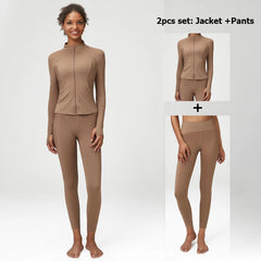 Kit Esportivo Feminino com Top, Legging e Casaco