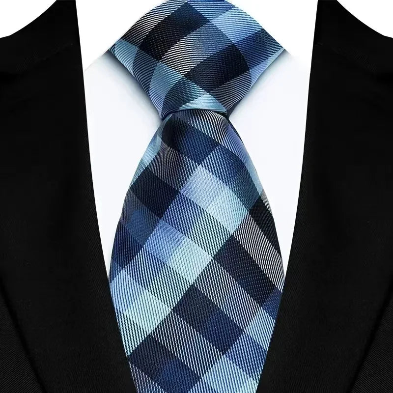 Gravata Masculina com Design Floral e Geométrico