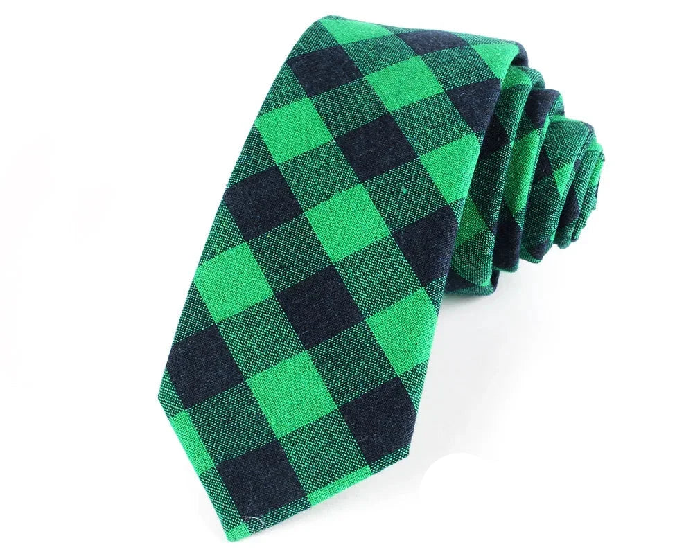 Gravata Xadrez Verde Lima Escuro