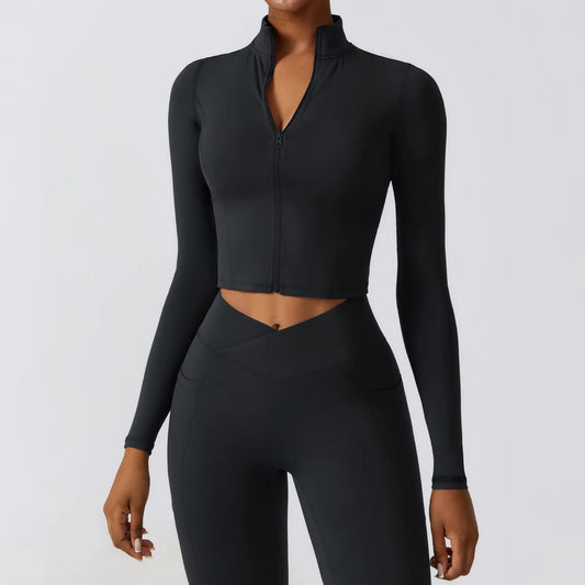 Conjunto Fitness com Jaqueta Zíper e Calça Legging