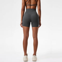 Short Fitness Cintura Alta com Efeito Levanta Bumbum