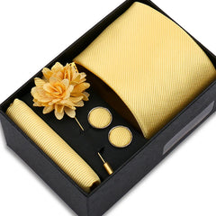 Gravata Social Texturizada Amarelo Mostarda SK36E