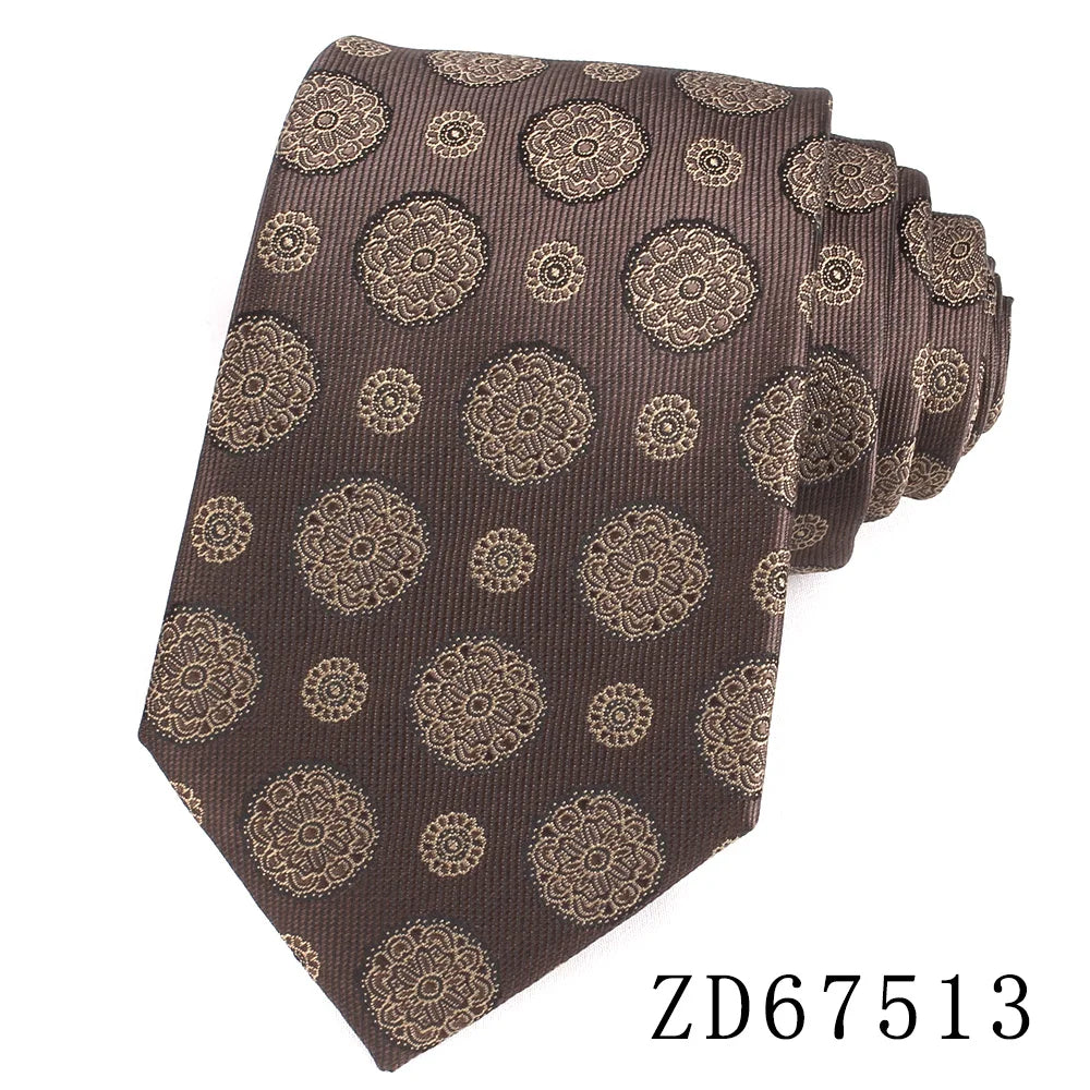 Gravata Slim Floral Marrom Clássica para Casamento