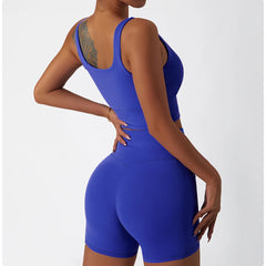 Conjunto Fitness com Top Reto e Short Modelador