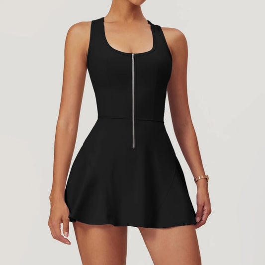 Vestido Esportivo com Saia Plissada