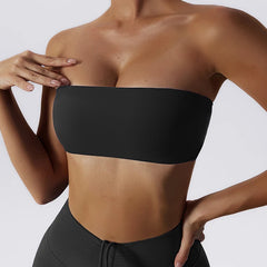 Top Faixa Fitness Sem Alças com Bojo