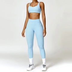 Conjunto Fitness com Cropped Manga Longa e Legging