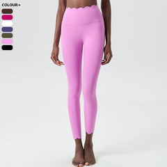 Legging Fitness Cintura Alta com Acabamento Ondulado