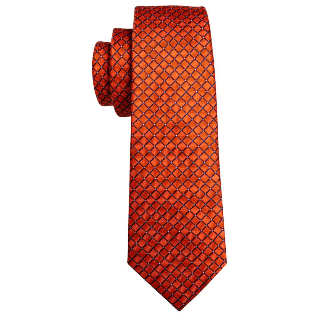 Gravata Jacquard Laranja Seda Sparka SK204