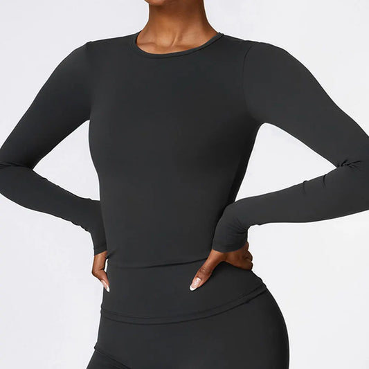 Blusa Segunda Pele Fitness com Manga Longa