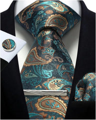 Conjunto Gravata Floral Luxo SK208