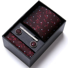 Conjunto Gravata Vermelha Seda Italiana Sparka SK211