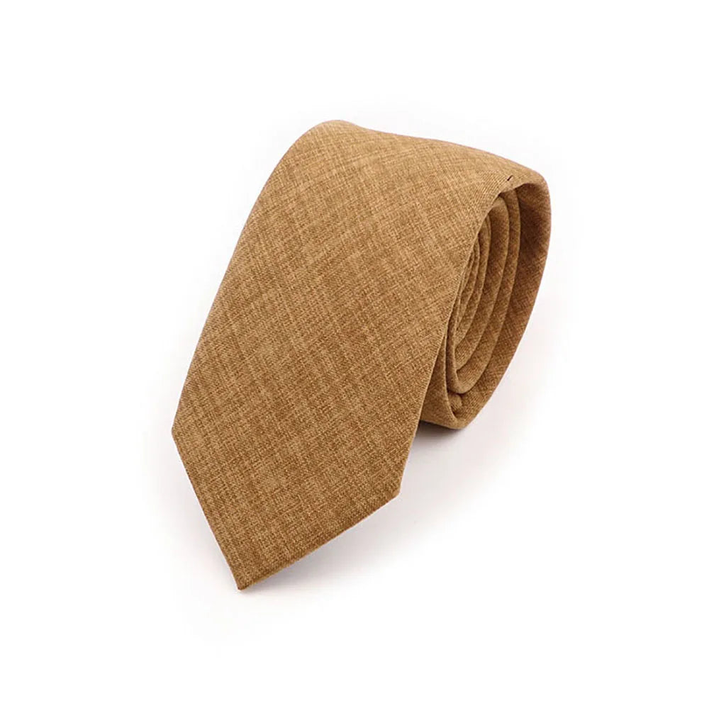 Gravata Masculina de Algodão – Estilo Minimalista Moderno
