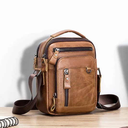 Bolsa de Ombro Masculina em Couro Sparka SK789