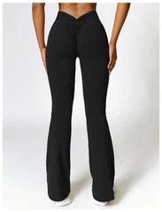 Calça Fitness Flare com Cintura Alta
