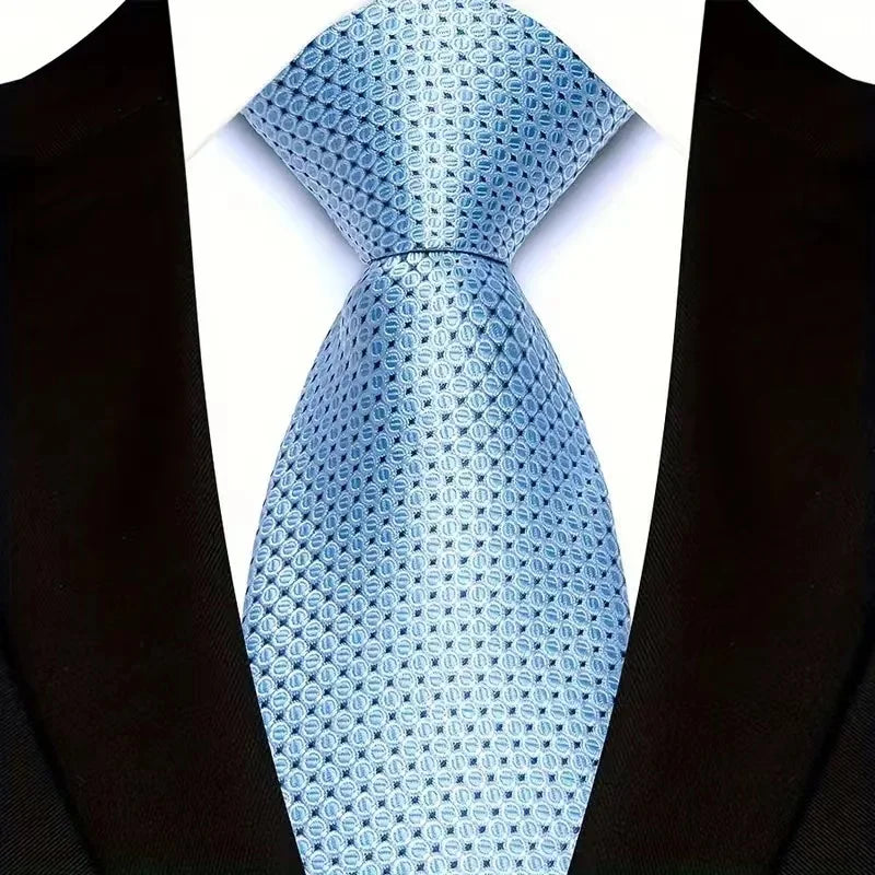 Gravata Masculina com Design Floral e Geométrico