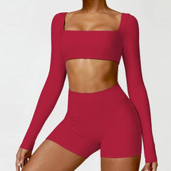 Conjunto Fitness com Top Manga Longa e Leggin
