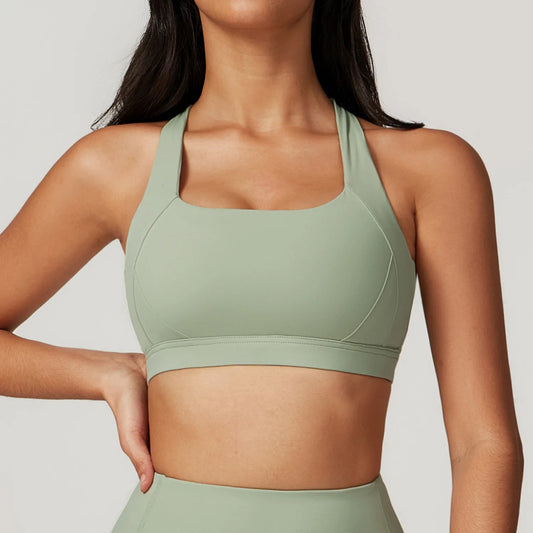 Top Fitness com Alças Cruzadas nas Costas – Bojo Removível e Sustentação