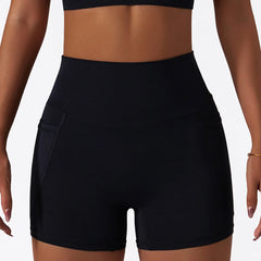Short Fitness com Bolso Lateral e Cintura Alta