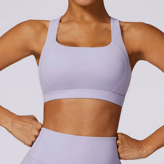 Top Fitness com Alças Cruzadas nas Costas – Bojo Removível e Sustentação