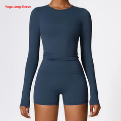 Cropped Fitness Manga Longa com Tecido de Alta Elasticidade