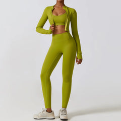 Conjunto Fitness com Top Vazado e Legging Cintura Alta