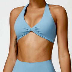 Top Fitness Halter com Torção Frontal