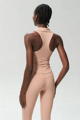 Blusa Fitness Gola Polo com Recorte Nadador