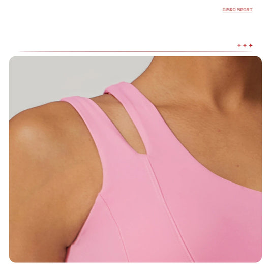 Conjunto Fitness Feminino com Top Ombro Só e Saia com Shorts