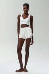 Conjunto Fitness com Top Cruzado nas Costas e Short Soltinho