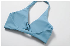 Top Fitness Halter com Torção Frontal