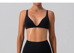 Top Fitness Triângulo com Alças Finas