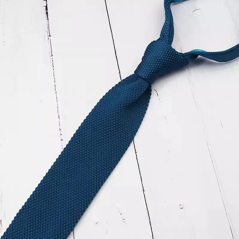 Gravata Texturizada Azul Petróleo