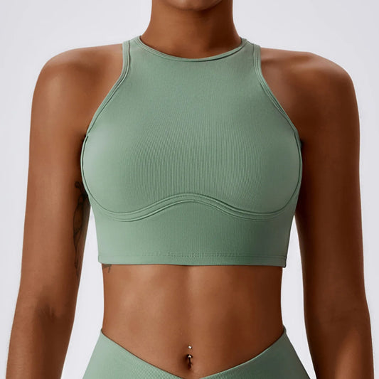 Top Cropped Nadador com Alta Sustentação